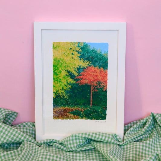 shades of autumn - framed original painting