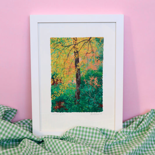 autumn glade - framed original painting