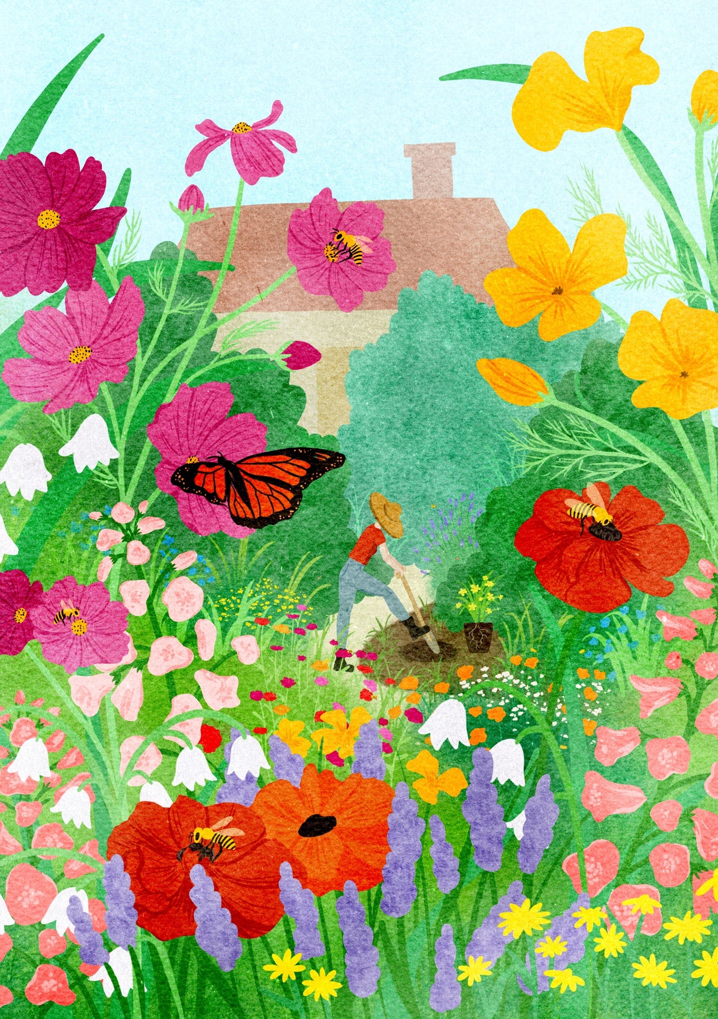 the gardener - art print