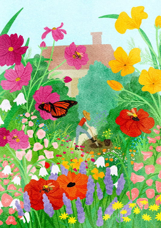 the gardener - art print