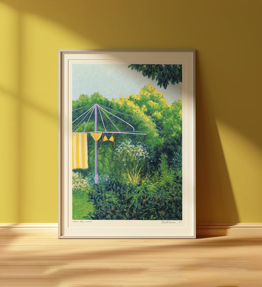 after the swim - art print