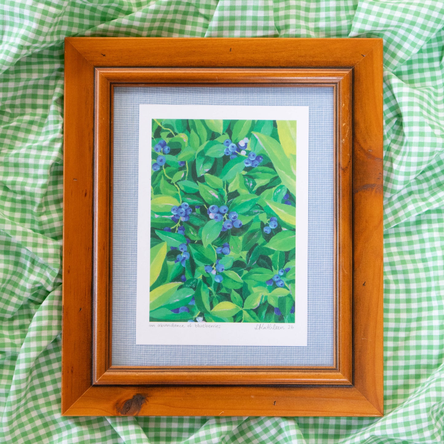 an abundance of blueberries - framed art print
