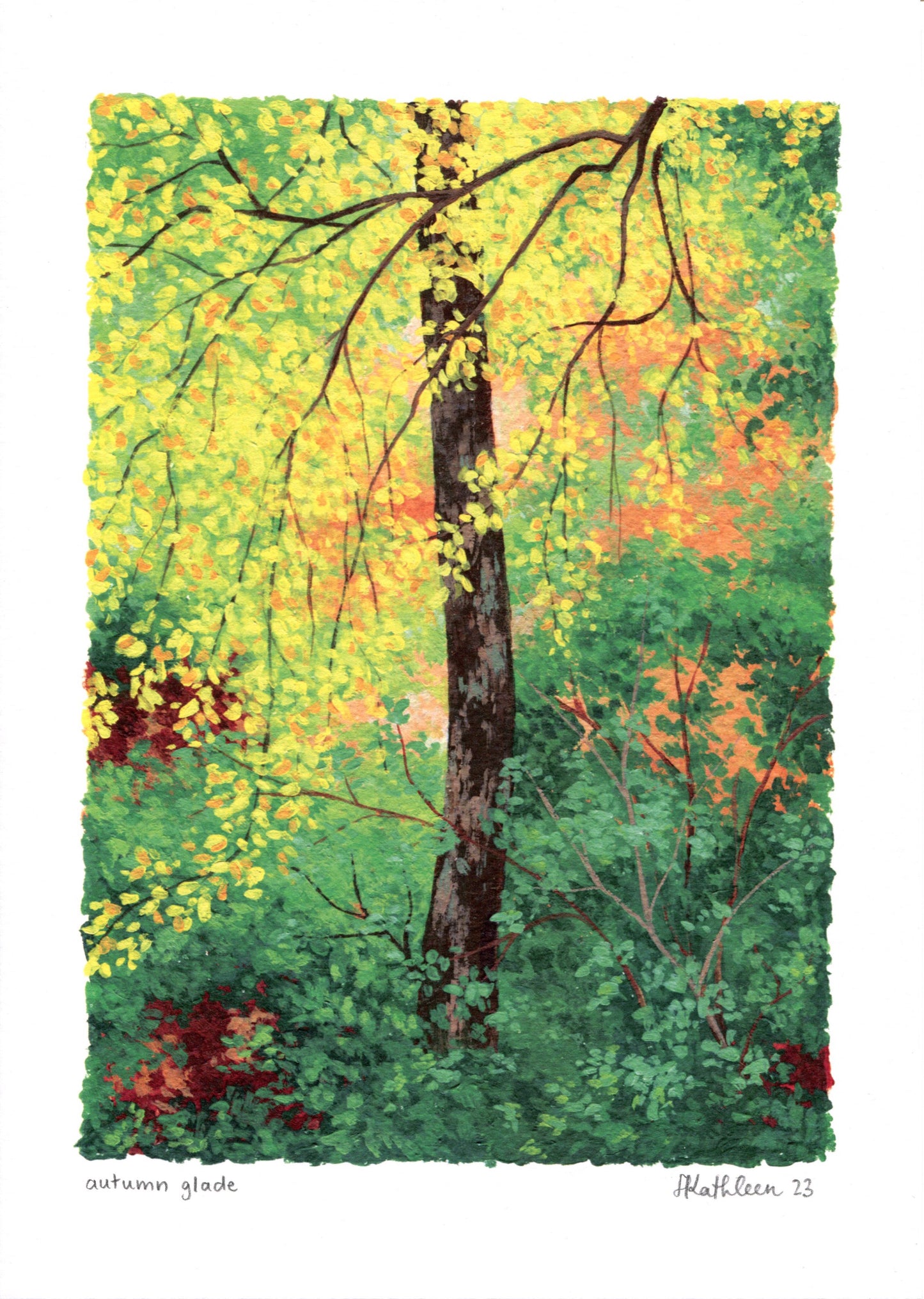 autumn colour - art print trio