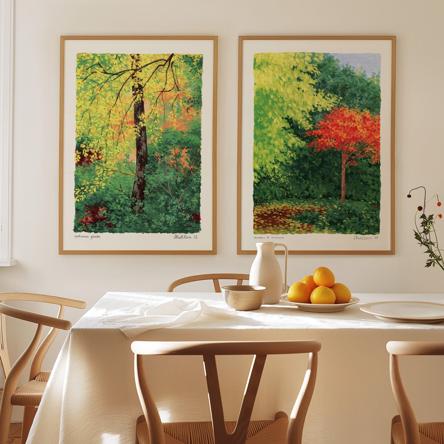 bright autumn colour - art print duo