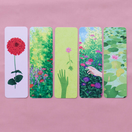 bookmark 5 pack - flora