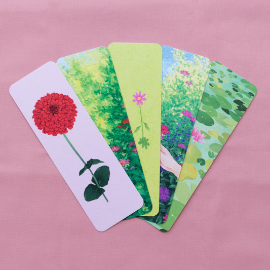 bookmark 5 pack - flora