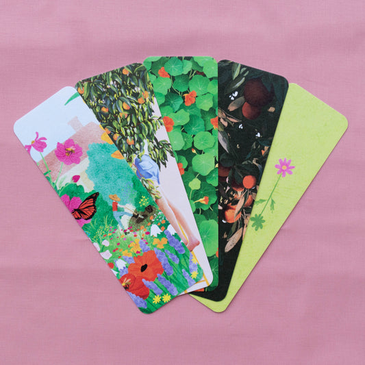 bookmark 5 pack - in the garden
