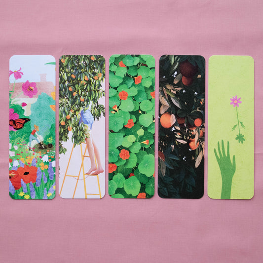 bookmark 5 pack - in the garden