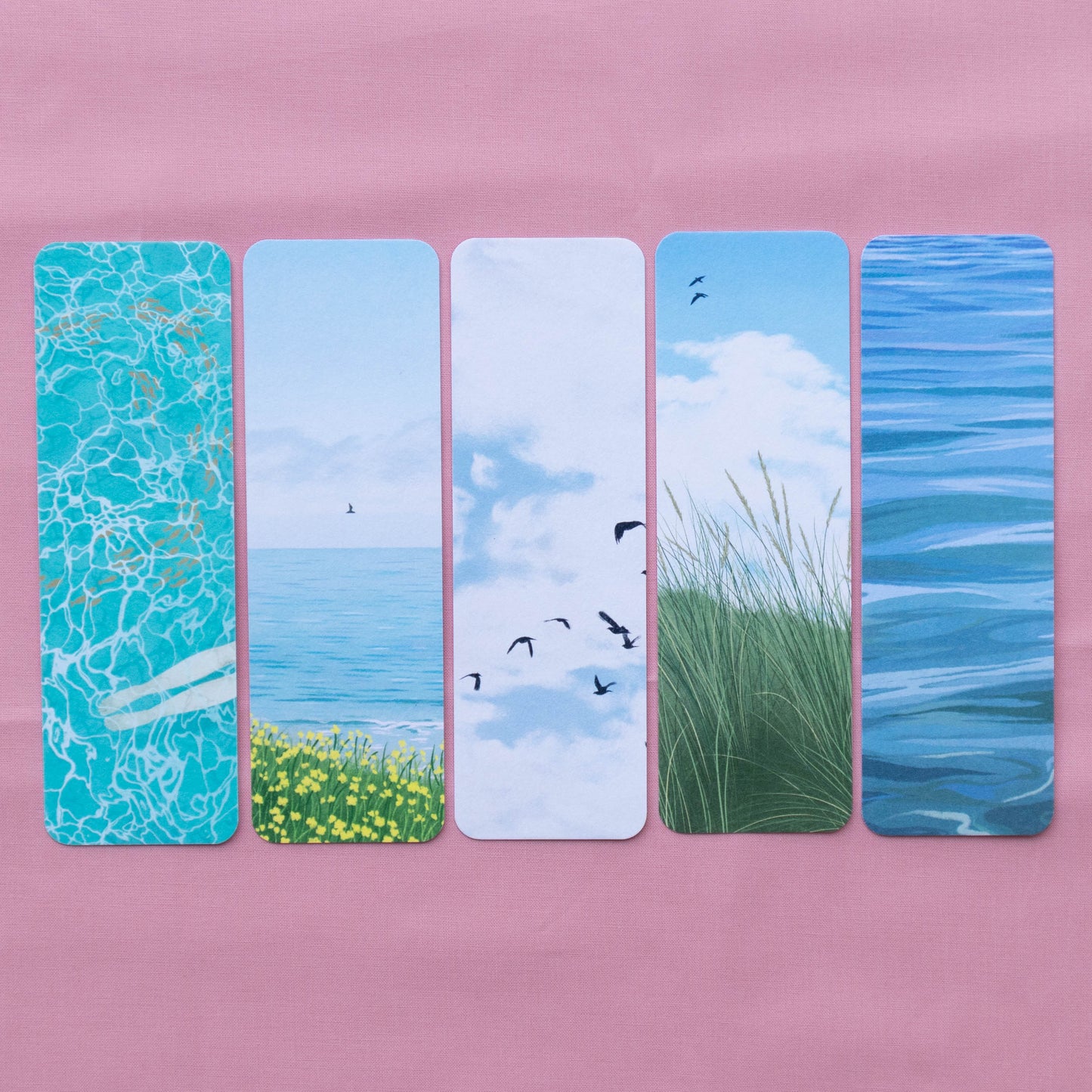 bookmark 5 pack - seaside
