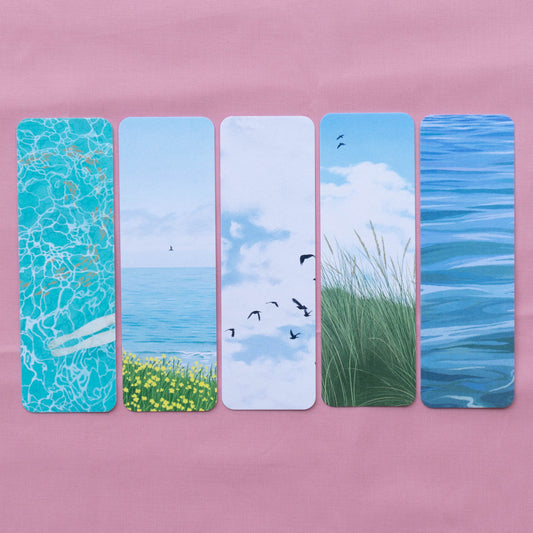 bookmark 5 pack - seaside