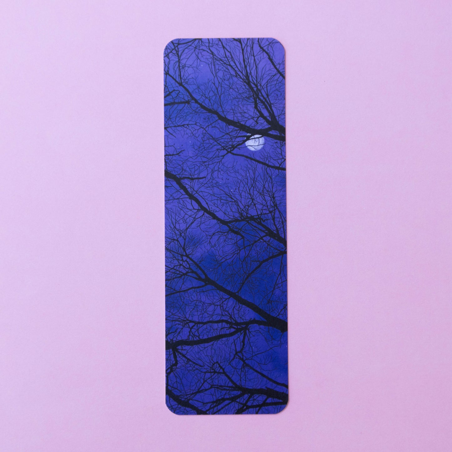 single bookmark - moonlit trees