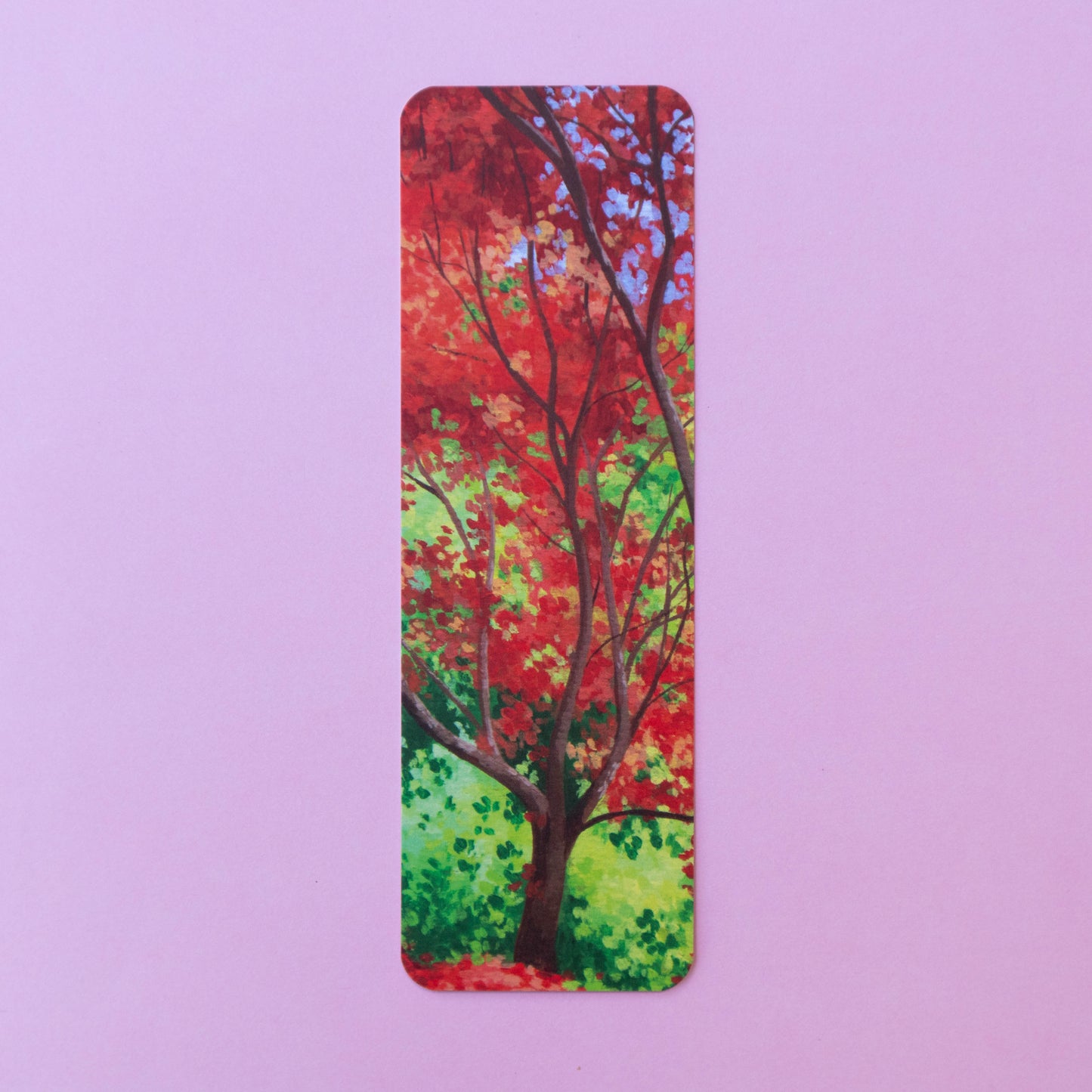 single bookmark - flaming foliage