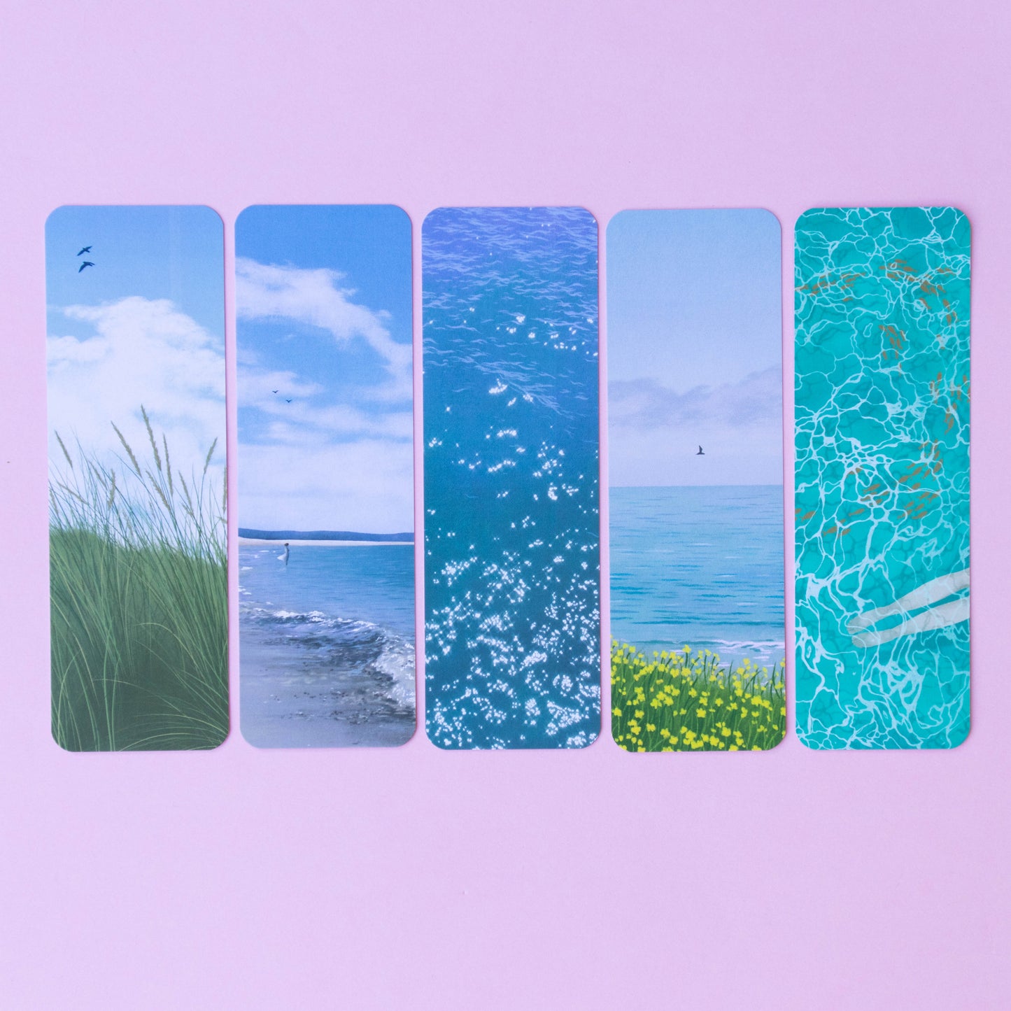 bookmark 5 pack - seaside