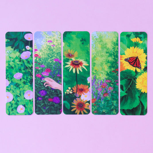 bookmark 5 pack - painterly flowers