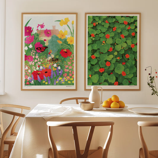 bountiful garden - art print duo