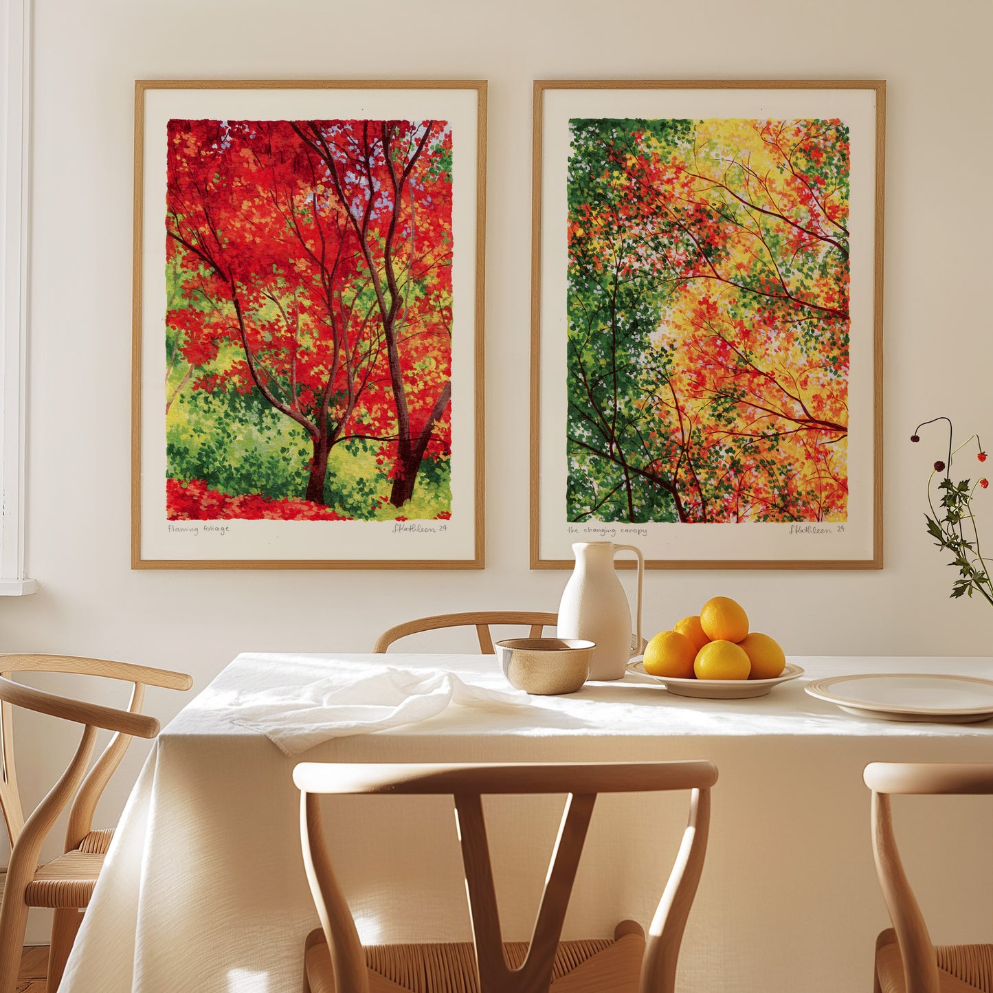 bright autumn colour II - art print duo