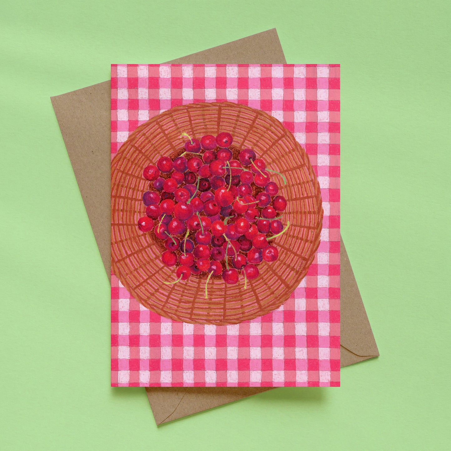 greeting card - cherry harvest