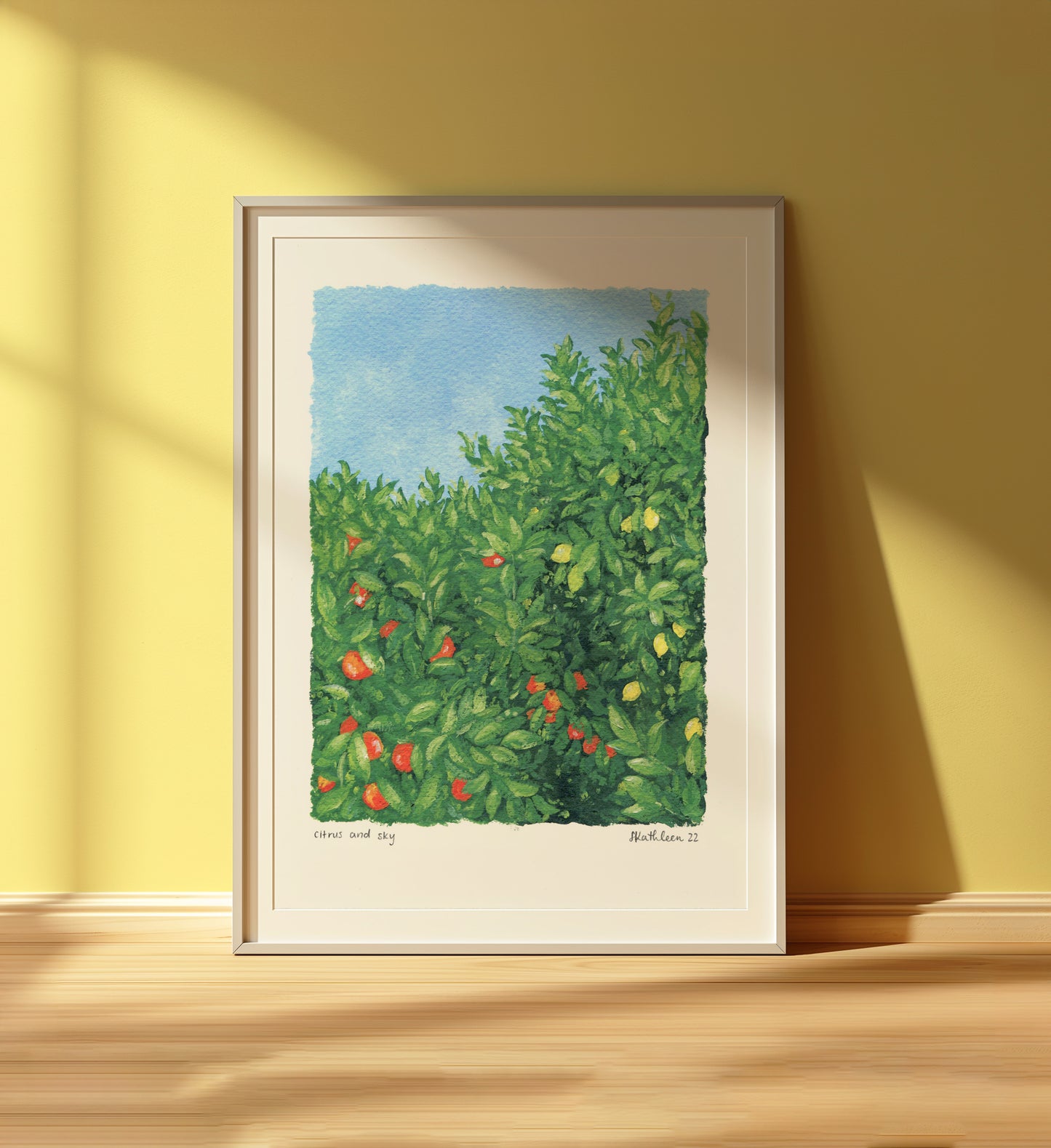 citrus and sky - art print