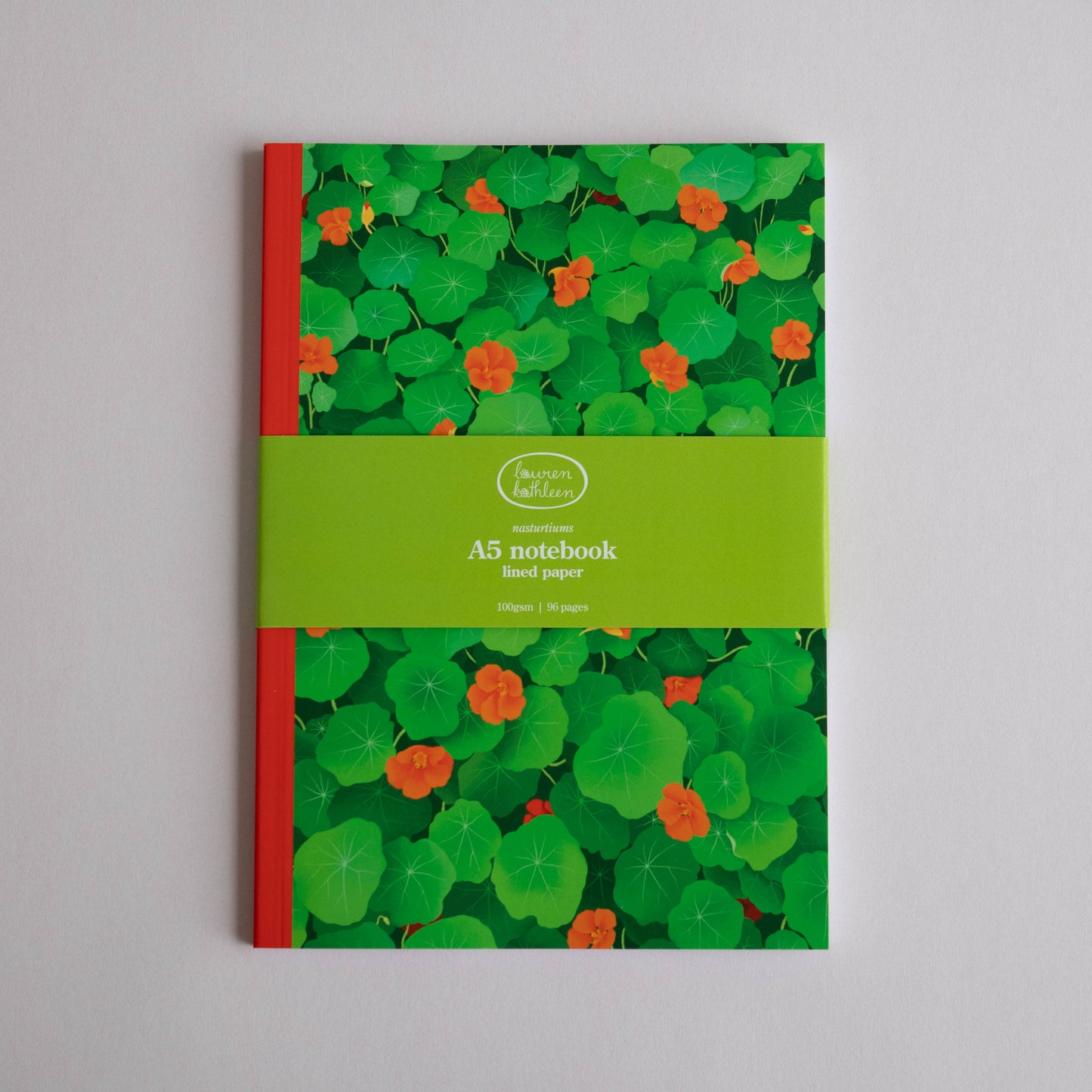 A5 notebook - nasturtiums