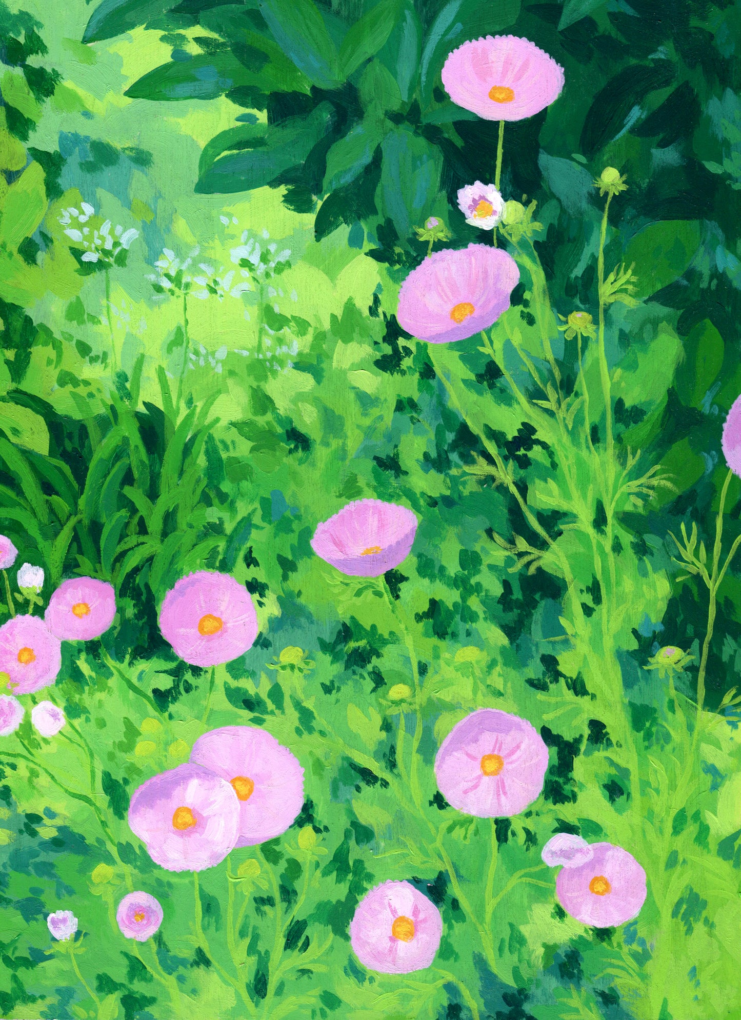 summer cosmos - original painting