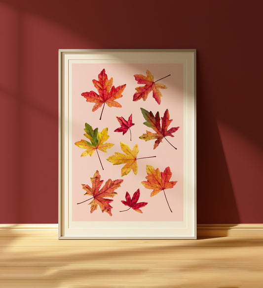 fallen leaves - art print