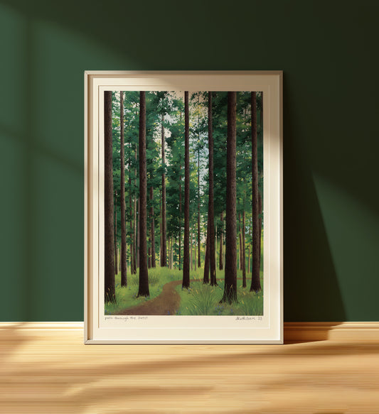 path through the forest - art print
