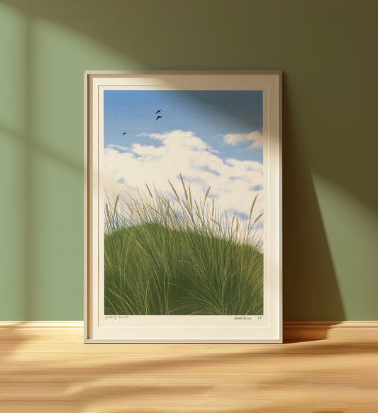 grassy dunes - art print