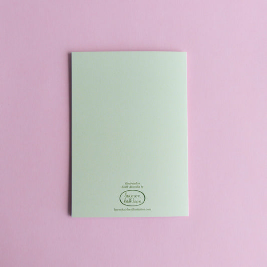 greeting card - zinnia stem