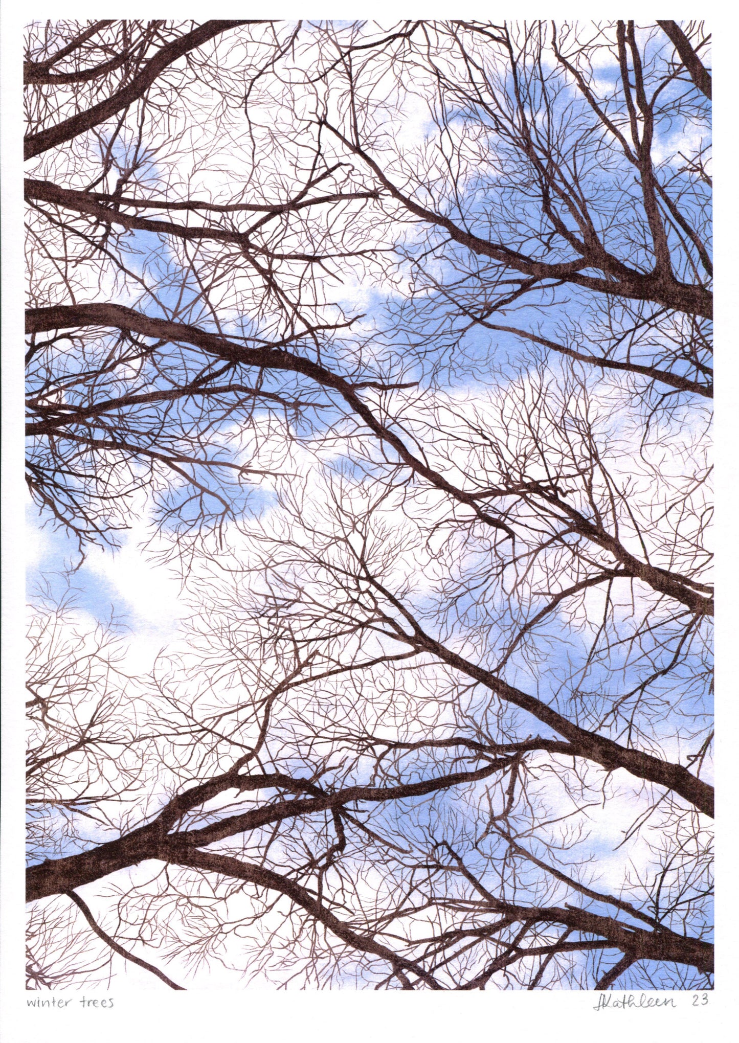 winter trees - art print