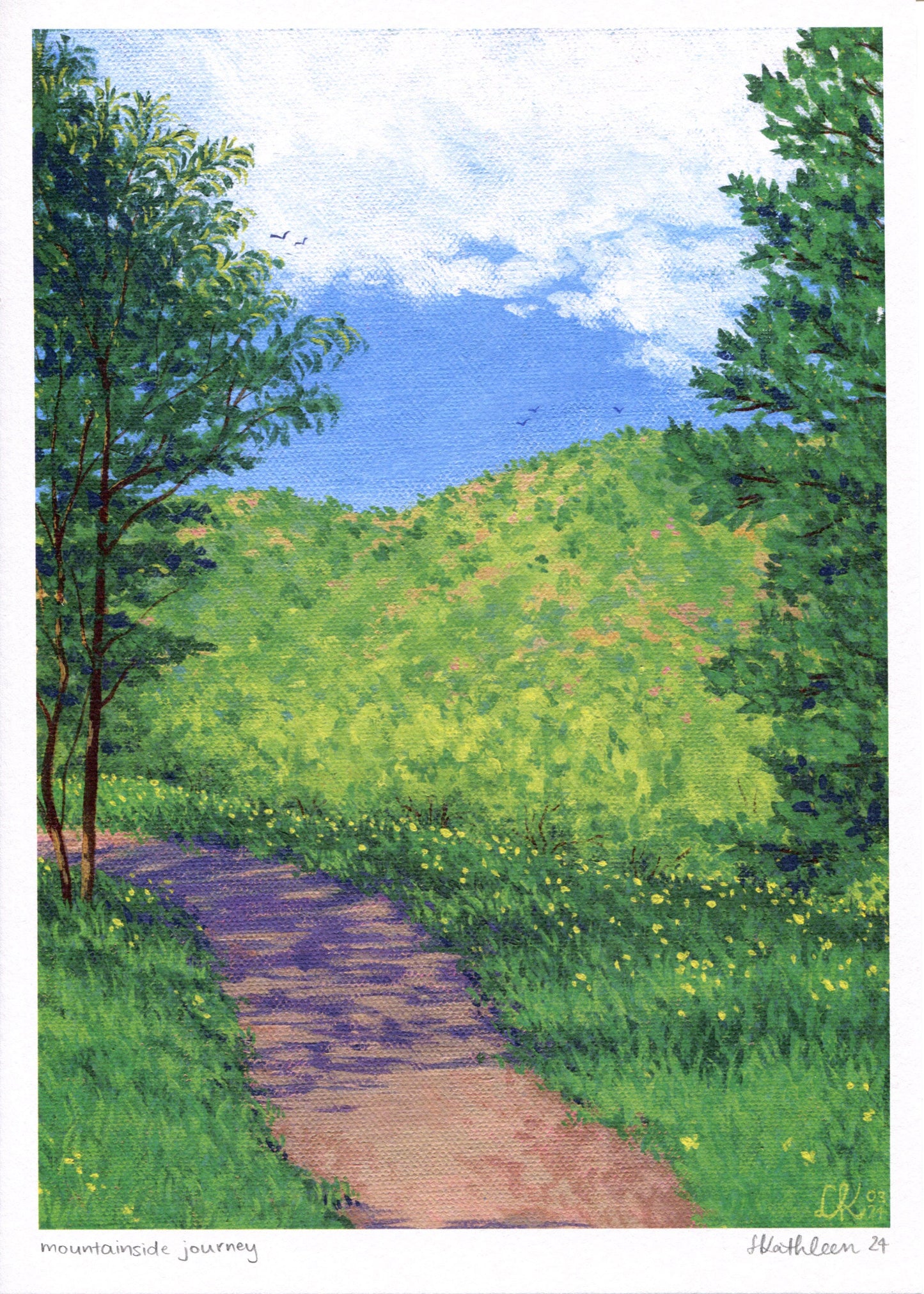 mountainside journey - art print