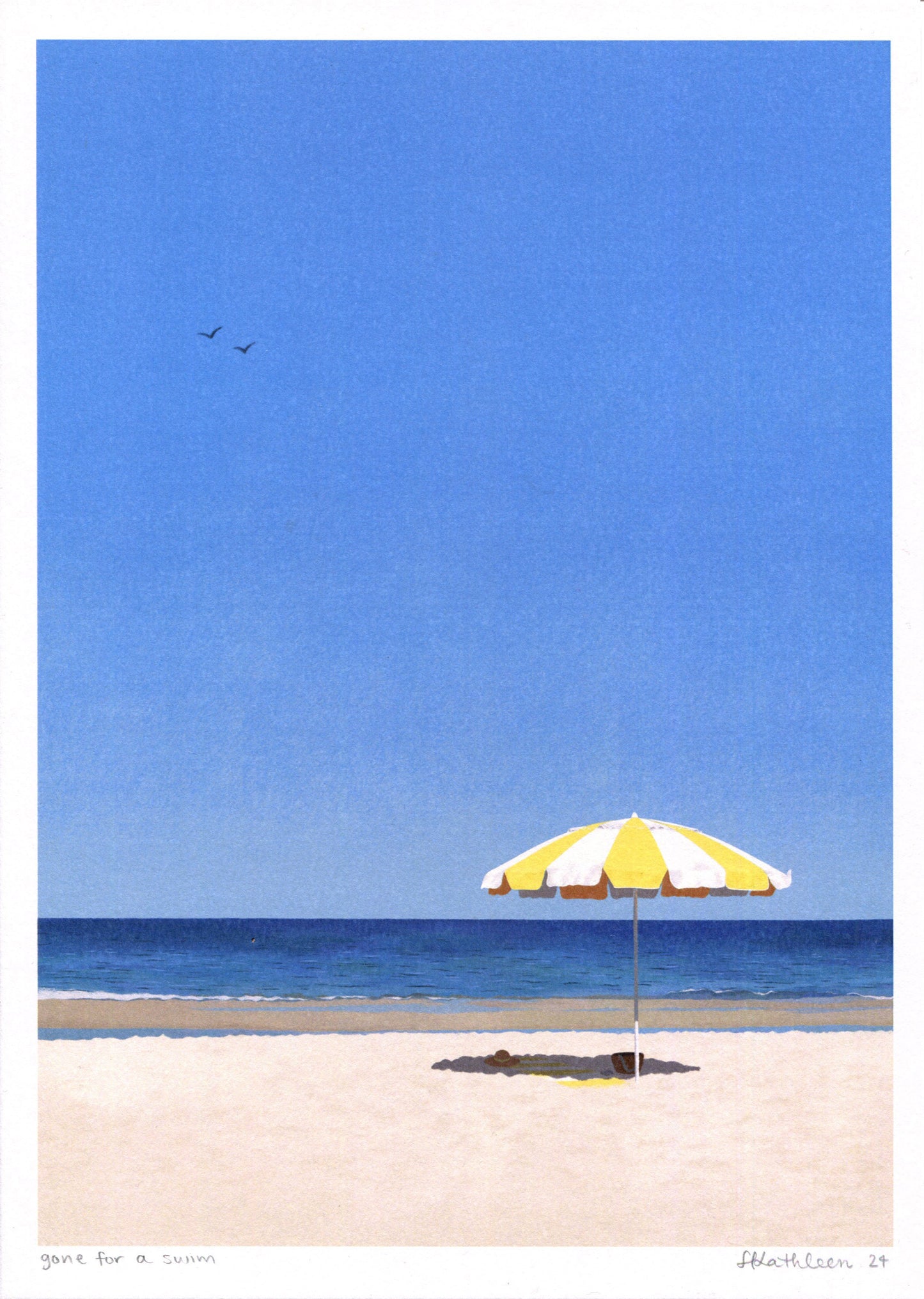 gone for a swim - art print