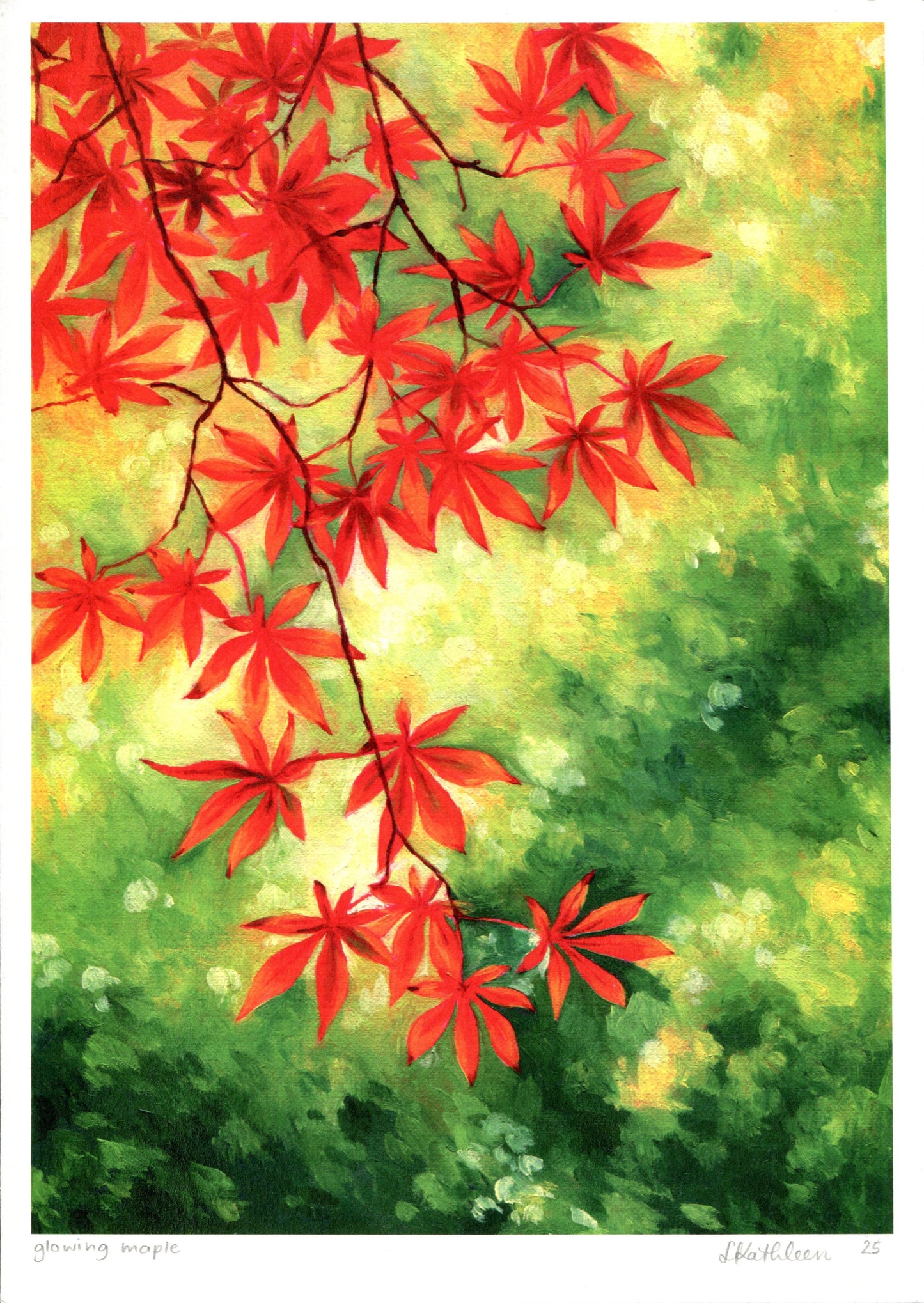 glowing maple - art print