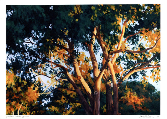 golden hour gums - art print