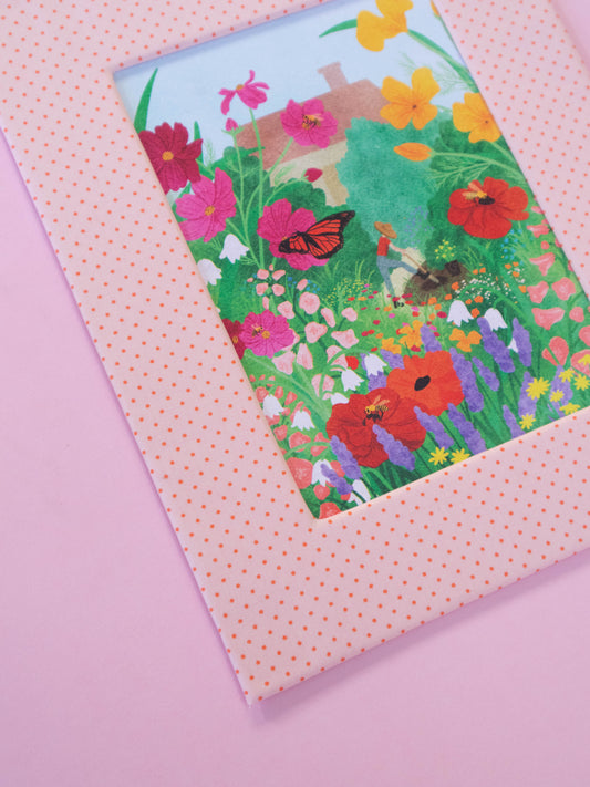 the gardener - fabric matted art print