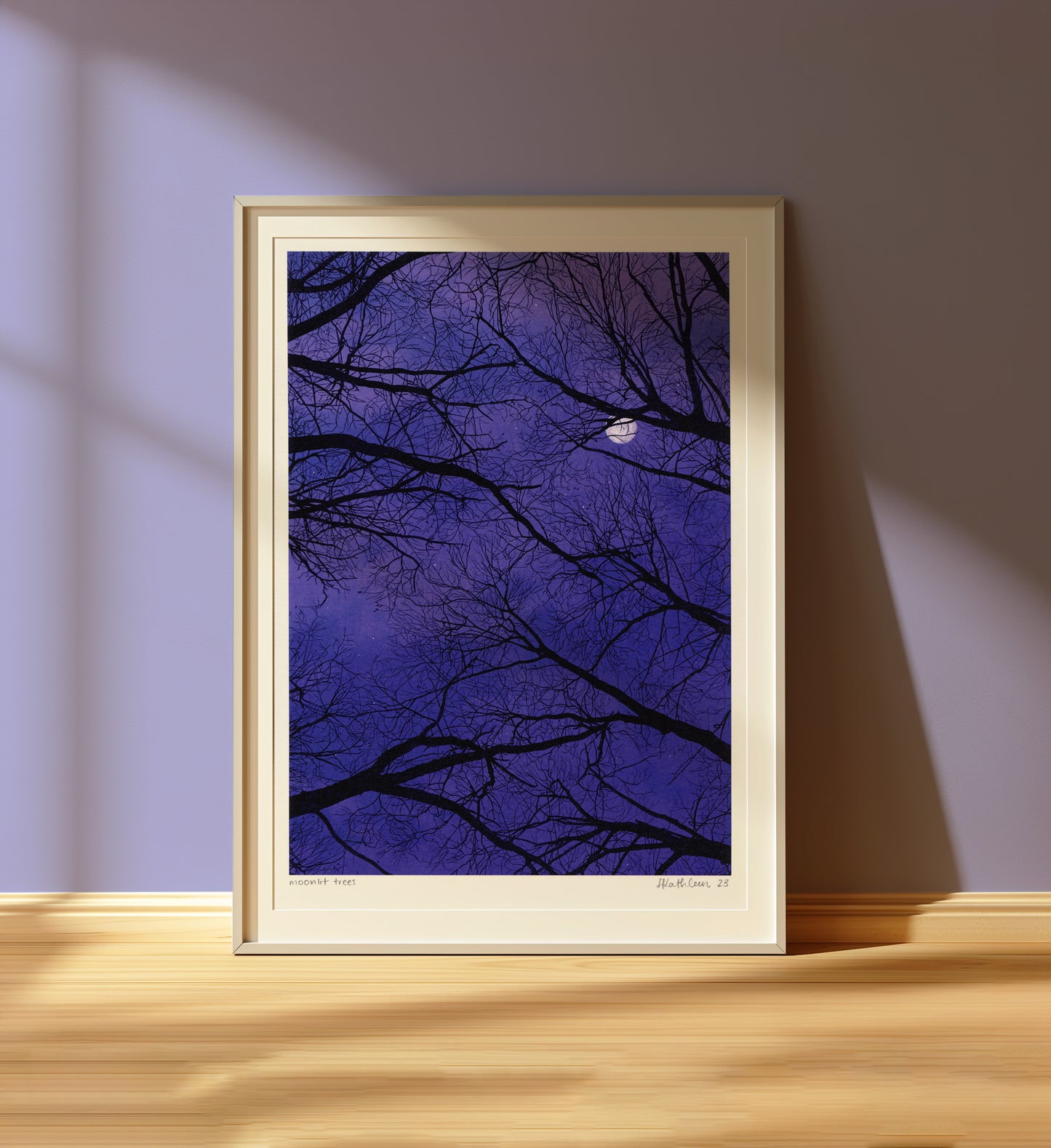moonlit trees - art print