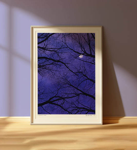 moonlit trees - art print