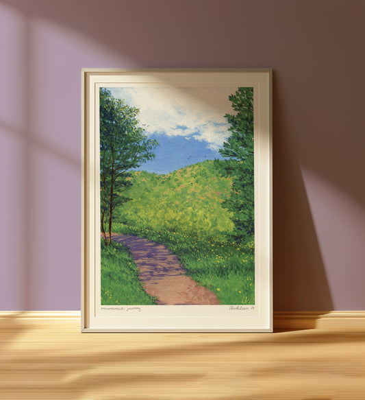 mountainside journey - art print