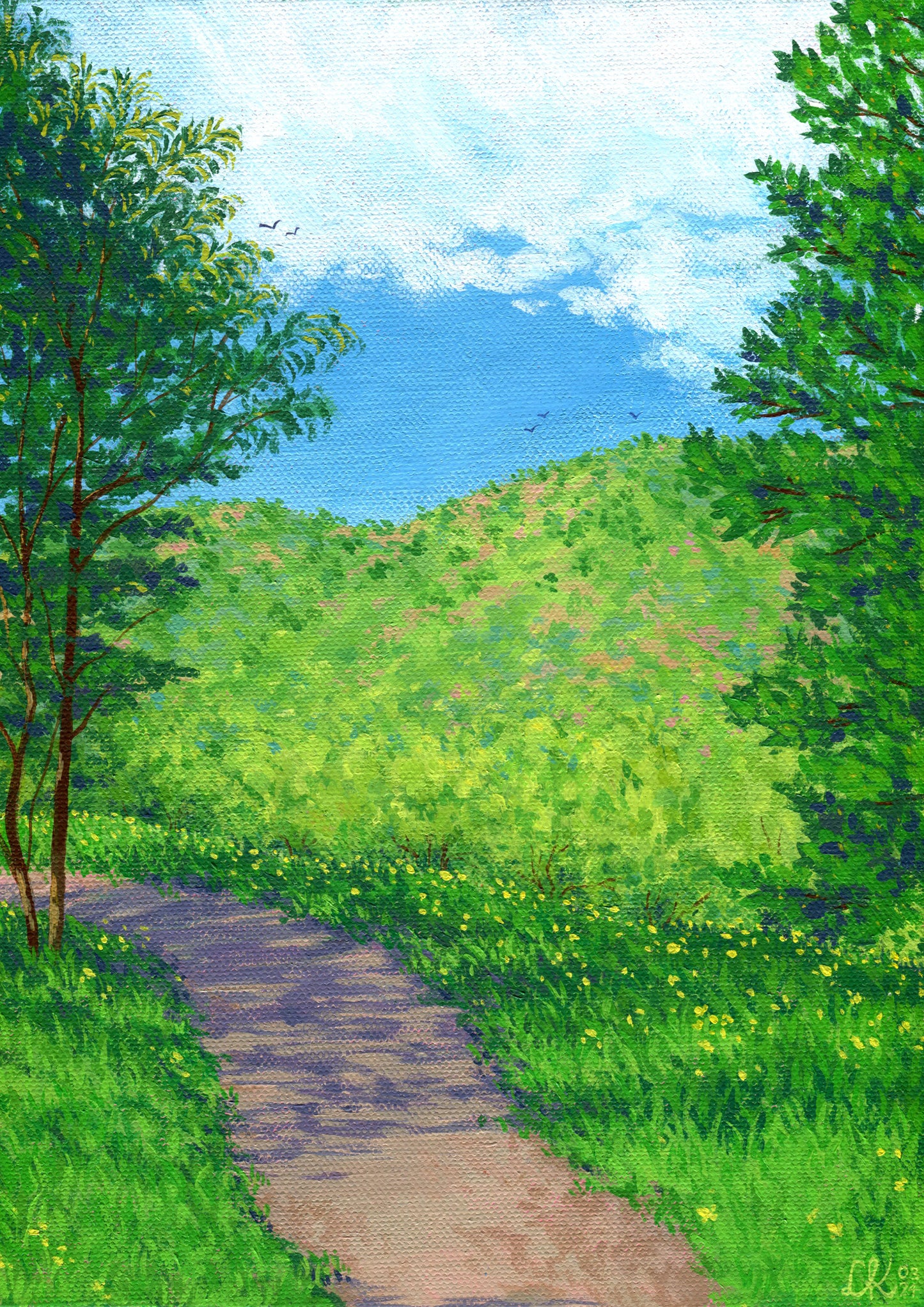 mountainside journey - art print