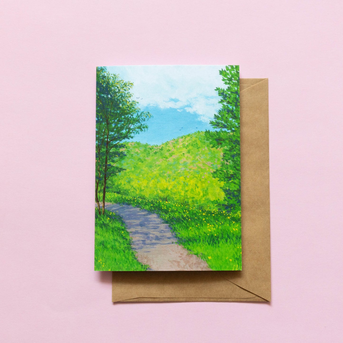 greeting card - mountainside journey