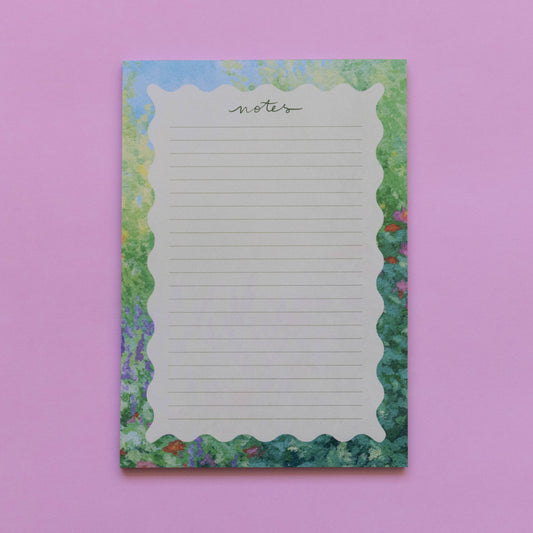 A5 notepad - fleeting flower patch
