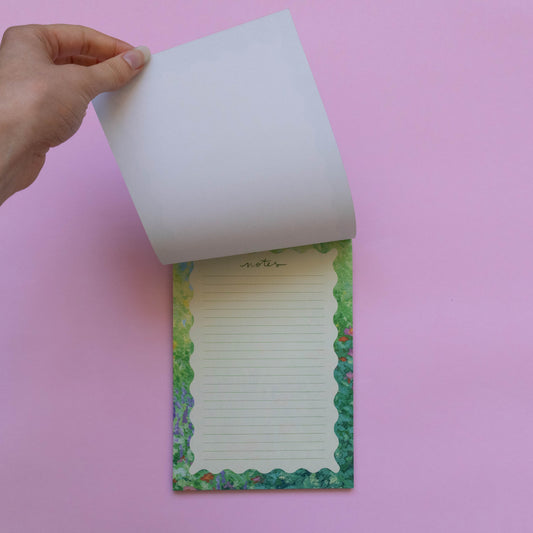 A5 notepad - fleeting flower patch