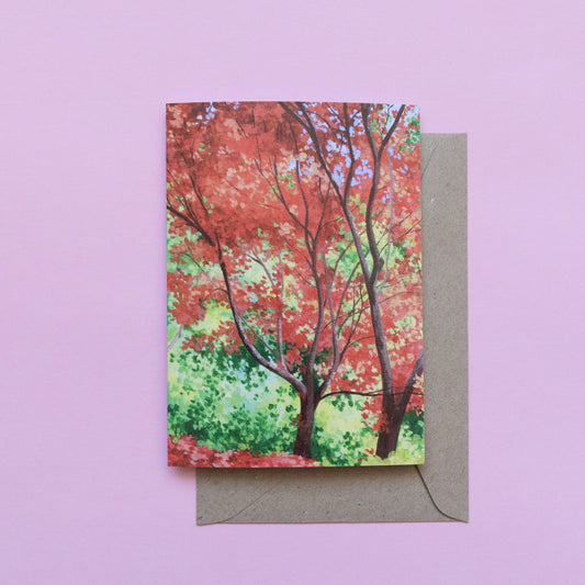 greeting card - flaming foliage