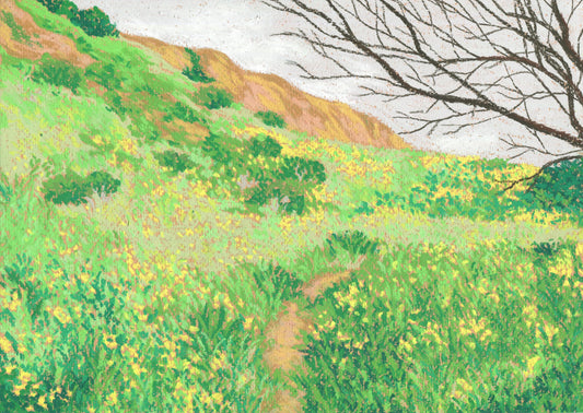 oil pastel landscape #6 - original