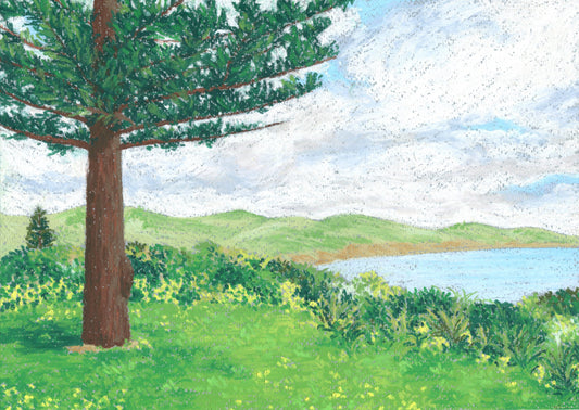 oil pastel landscape #7 - original