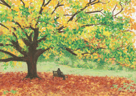 oil pastel landscape #8 - original