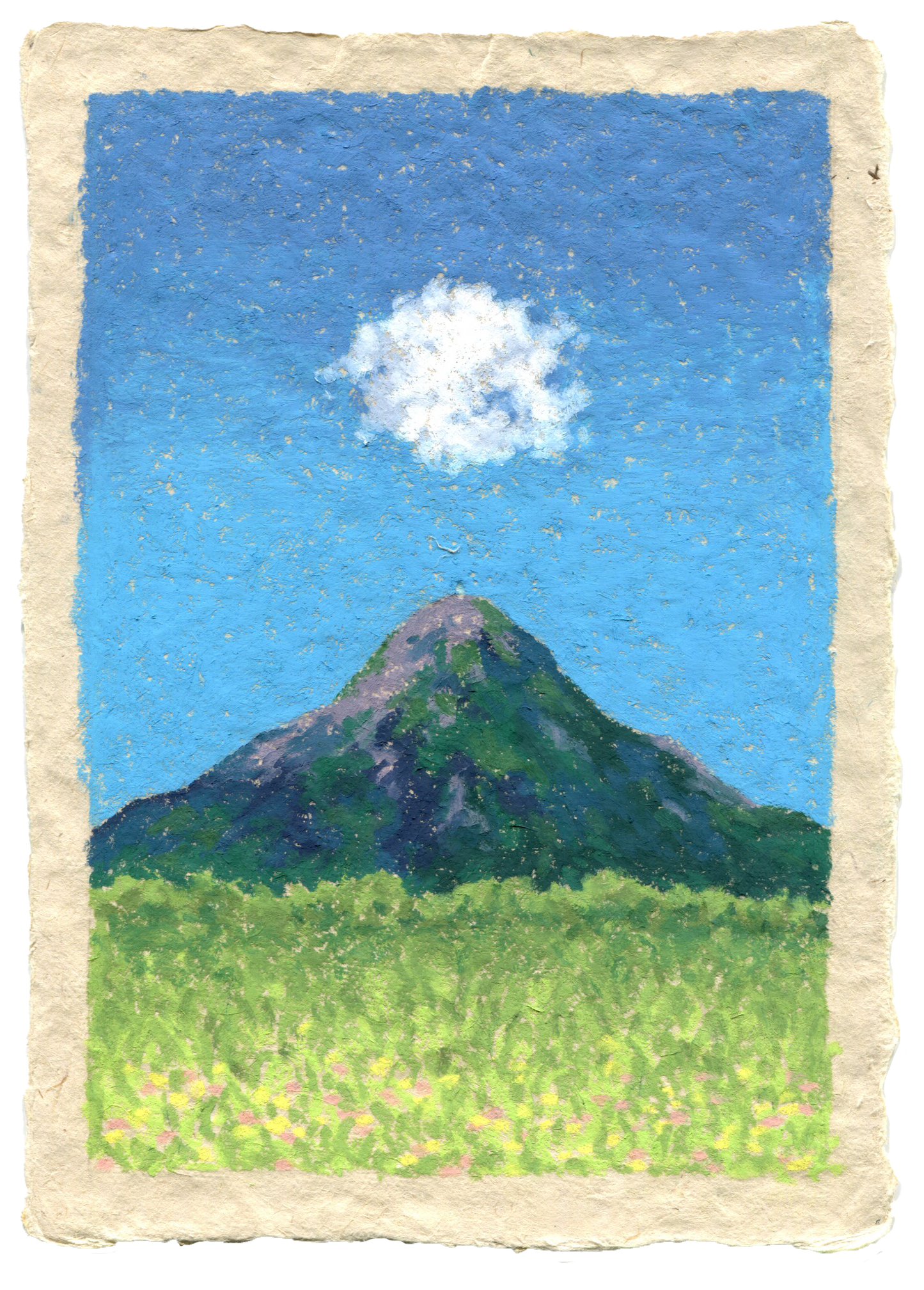 oil pastel mini #3 - framed original