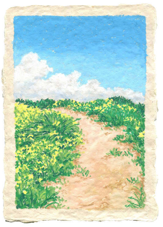 oil pastel mini #6 - framed original