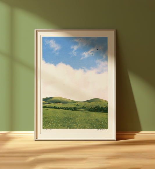 over the hills - art print