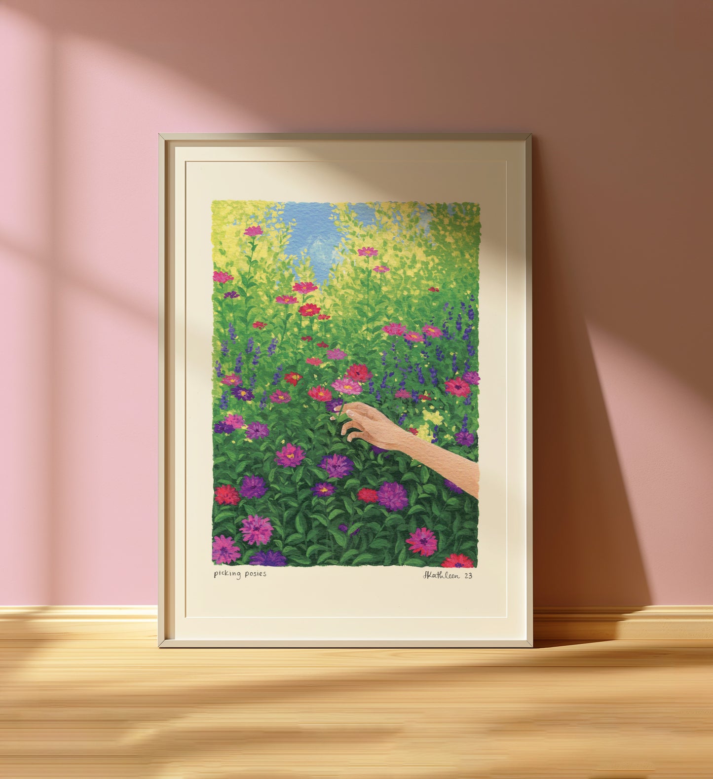 picking posies - art print