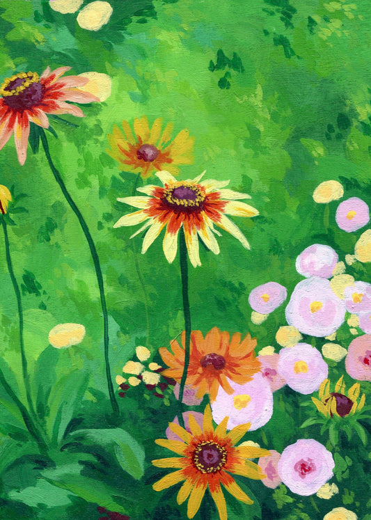 striking rudbeckia - art print